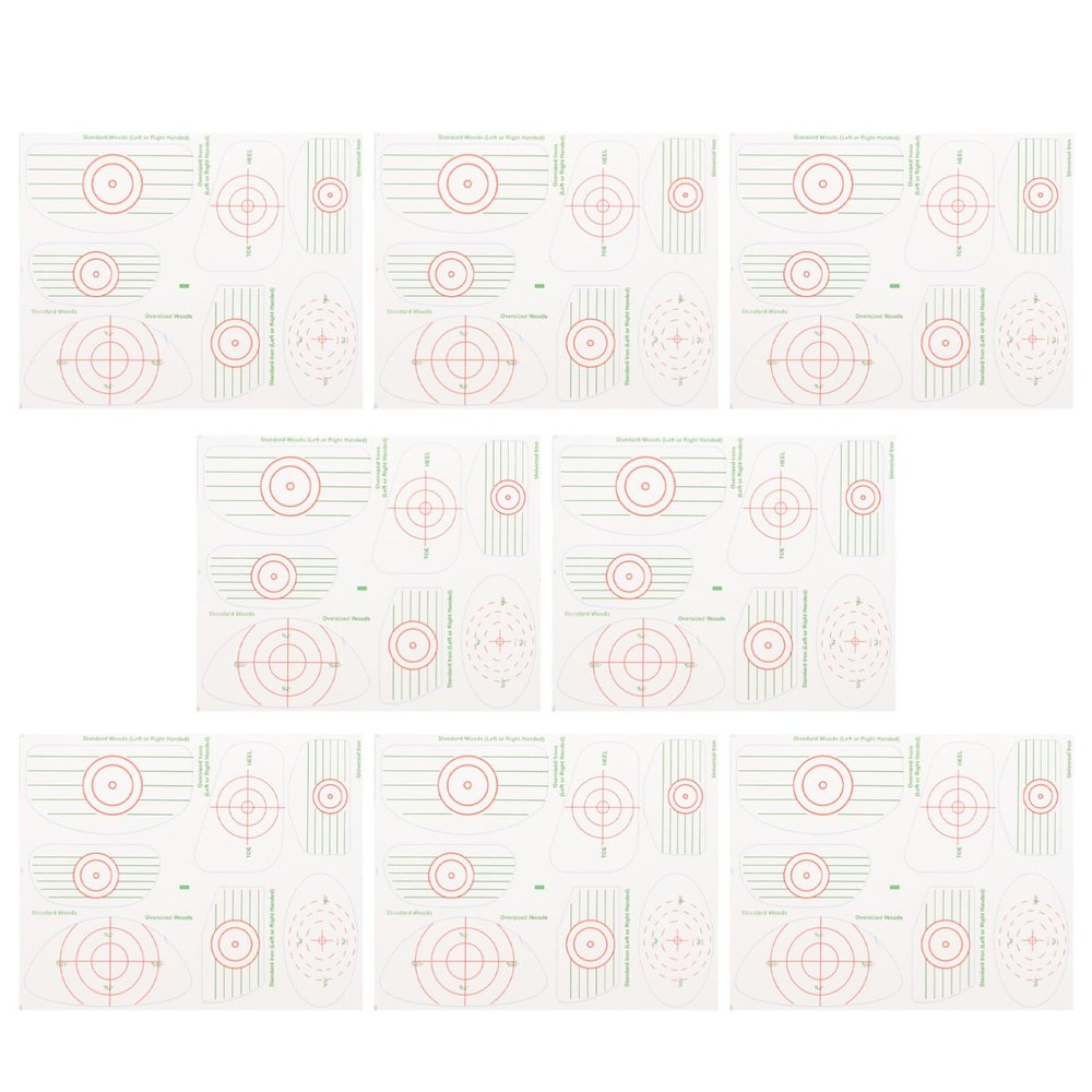 EXCEART 8sheets Golf Impact Tape Self-Teaching Stickers for Putter Easy Application for Analyzing Strike Location Improving Skills