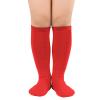 American Trends Red Knee High Soccer Socks Kids Toddler Youth Football Boys Baseball Softball Socks for Girls 4-6 years 2t-3t view 1