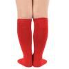 American Trends Red Knee High Soccer Socks Kids Toddler Youth Football Boys Baseball Softball Socks for Girls 4-6 years 2t-3t view 2