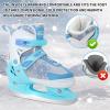 Nattork Adjustable Ice Skates, Blue Ice Skating Shoes for Kids, Boys and Girls, Hockey Lace-Up Skates - Soft Padding and Reinforced Ankle Support with 4 Sizes Adjustments view 3