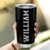 Hyturtle Personalized Mechanic Gifts For Men - Mechanic American Flag Printed Custom Name Stainless Steel Tumblers 20oz Coffee With Lid Gifts For Mechanic Lover Dad Grandpa Man On Birthday Christmas view 3