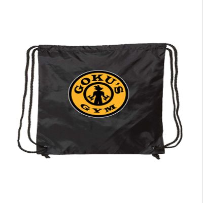 ALLNTRENDS Gym Bag String Bag Nylon Workout Backpack for Gym Sport (Black)