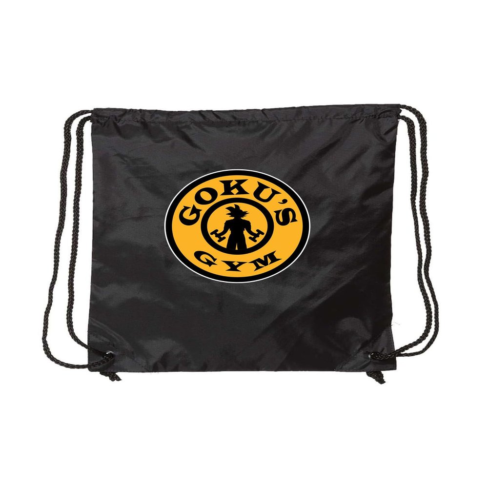 ALLNTRENDS Gym Bag String Bag Nylon Workout Backpack for Gym Sport (Black)