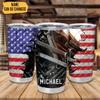 Hyturtle Personalized Mechanic Gifts For Men - Mechanic American Flag Printed Custom Name Stainless Steel Tumblers 20oz Coffee With Lid Gifts For Mechanic Lover Dad Grandpa Man On Birthday Christmas view 2