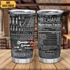 Hyturtle Personalized Mechanic Gifts For Men - Mechanic Nutrition Facts Custom Name Stainless Steel Tumblers 20oz Coffee Cup With Lid - Gifts For Mechanic Lover Dad Grandpa Man On Birthday Christmas view 2