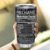 Hyturtle Personalized Mechanic Gifts For Men - Mechanic Nutrition Facts Custom Name Stainless Steel Tumblers 20oz Coffee Cup With Lid - Gifts For Mechanic Lover Dad Grandpa Man On Birthday Christmas view 4
