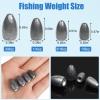 Bullet Fishing Sinkers Worm Weights Lead Fishing Weights Bass Fishing Sinker Freshwater Texas Carolina Rig Punch Shot, 30pcs 1/8oz view 4