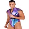 Sxiwei Men's Shiny Bodysuit Zentai Jumpsuit Astronaut Costume Space Suit Cosplay Lingerie Clubwear Colorful X-Large view 3