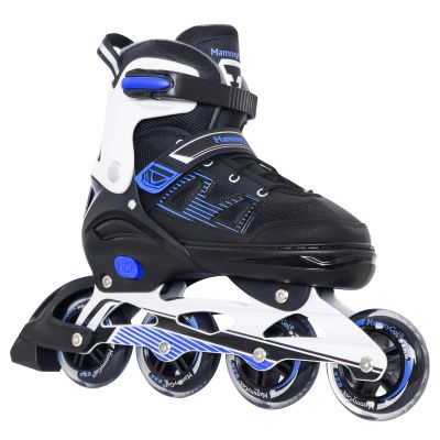 MammyGol Adult Inline Skates for Men Women, Roller Skates with Carbon Steel Bearings, TPR Brake, 3D Mesh, EVA Lining, PVC Upper | Adjustable Size for Better Fit for Beginner