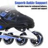 MammyGol Adult Inline Skates for Men Women, Roller Skates with Carbon Steel Bearings, TPR Brake, 3D Mesh, EVA Lining, PVC Upper | Adjustable Size for Better Fit for Beginner view 2
