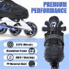 MammyGol Adult Inline Skates for Men Women, Roller Skates with Carbon Steel Bearings, TPR Brake, 3D Mesh, EVA Lining, PVC Upper | Adjustable Size for Better Fit for Beginner view 3