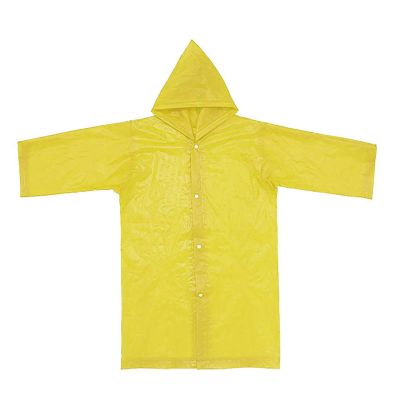 Girls Lightweight Waterproo Rain Jacket Children Rain Poncho with Hood Rain Suits Windproof (Yellow, One Size)