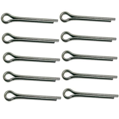 DBMIMPORTERS Marine Stainless Steel Cotter Pin Clip Split Pin Hardware 5/32" x 1-3/4", 10 Pcs