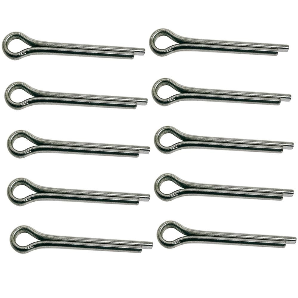 DBMIMPORTERS Marine Stainless Steel Cotter Pin Clip Split Pin Hardware 5/32" x 1-3/4", 10 Pcs
