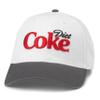 AMERICAN NEEDLE Diet Coke Coca Cola Officially Licensed Ballpark Adjustable Baseball Hat (20001A-DCOKE-WHGY) view 1