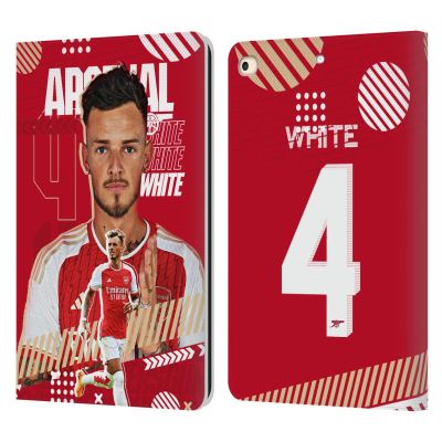 Head Case Designs Officially Licensed Arsenal FC Ben White 2023/24 First Team Leather Wallet Case Compatible with Apple iPad 9.7 2017 / iPad 9.7 2018