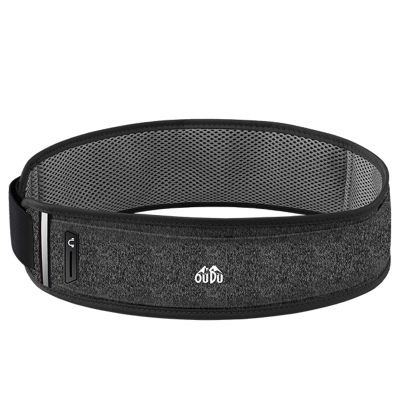 GIBZ Running Belts Waterproof Fanny Pack Reflective Running Waist Pouch Phone holder Adjustable Sports Money Belt with Headphone Port, Grey Black not included bottle, S: Fit for waist: 23-33"
