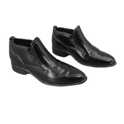 1/6 Scale Soldier Model Trendy mid-top PU Leather Shoes 2 Hollow Model (Black)