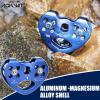 Zip Line Pulley 8-13mm Climbing Pulley Cable Rope Durable Aluminum Stainless Steel Roller Double Tandem Speed Dual Pulley 25KN for Backyard Zipline Hauling Rigging Mountaineering Rescue Climbing Gear view 2