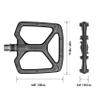 Funn Python Flat Bike Pedals - Wide Platform Bicycle Pedals for BMX/MTB Mountain Bike, 9/16-inch CrMo Axle (Gray) view 3