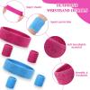 72 Pcs 80s Neon Headbands Sweatband Set, Include 24 Sports Headbands and 48 Sweat Wristbands Bulk for Woman Man (Stylish) view 4