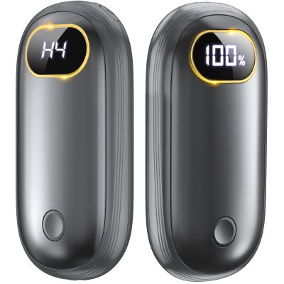 Hand Warmers Rechargeable - Electric Hand Warmers 2 Pack with Dual-Sided Heating for 15Hrs Warmth, LED Display & Flashlight, Hunting Essentials, Gifts for Christmas Man Women Raynauds Golf