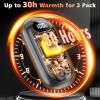 Hand Warmers Rechargeable - Electric Hand Warmers 2 Pack with Dual-Sided Heating for 15Hrs Warmth, LED Display & Flashlight, Hunting Essentials, Gifts for Christmas Man Women Raynauds Golf view 2