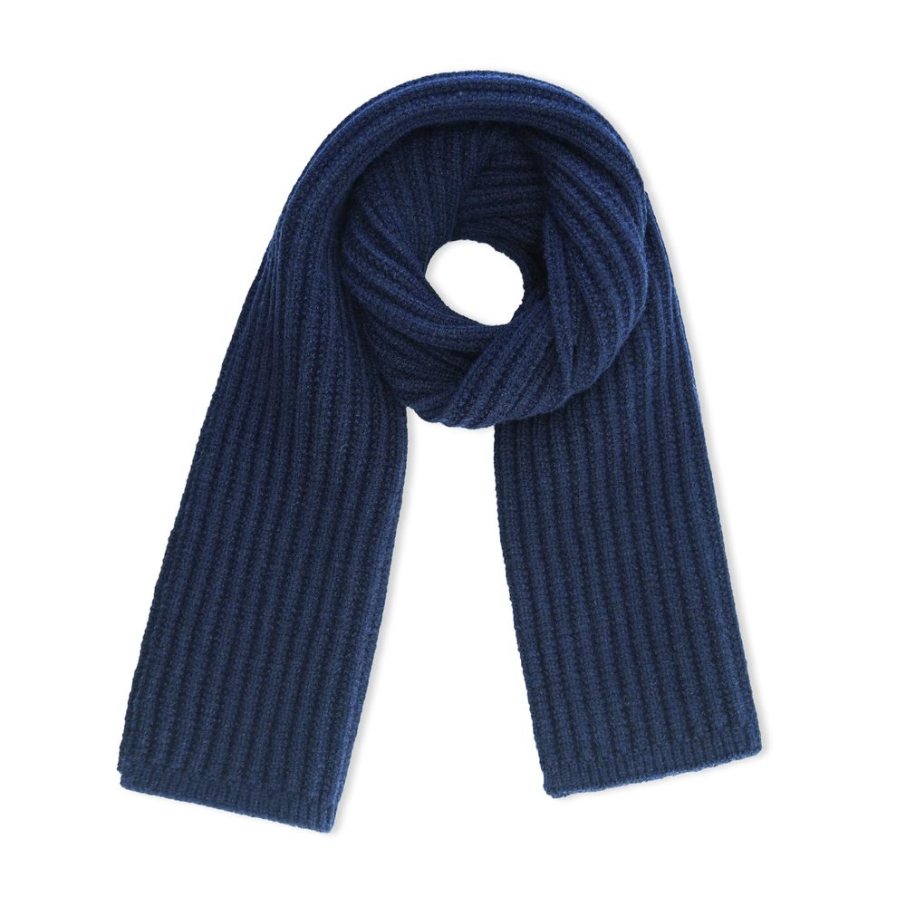 YATANAM Toddler Scarf Warm Knit Kids Neck Warmer Soft Stretch Baby Winter Scarves for Boys Girls (A-navy)