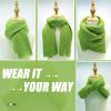 YATANAM Toddler Scarf Warm Knit Kids Neck Warmer Soft Stretch Baby Winter Scarves for Boys Girls (A-dark green) view 2