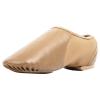 Asyusyu Jazz Shoes for Girls and Boys,Soft Vegan Leather Dance Slippers for Little Kid-2,Brown view 1