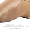 Asyusyu Jazz Shoes for Girls and Boys,Soft Vegan Leather Dance Slippers for Little Kid-2,Brown view 2