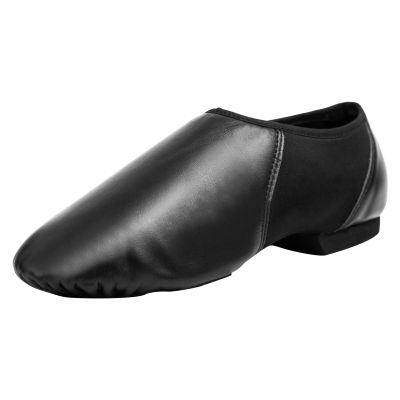Asyusyu Jazz Shoes for Girls and Boys,Soft Vegan Leather Dance Slippers for Little Kid-2,Black