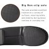 Asyusyu Jazz Shoes for Girls and Boys,Soft Vegan Leather Dance Slippers for Little Kid-2,Black view 3