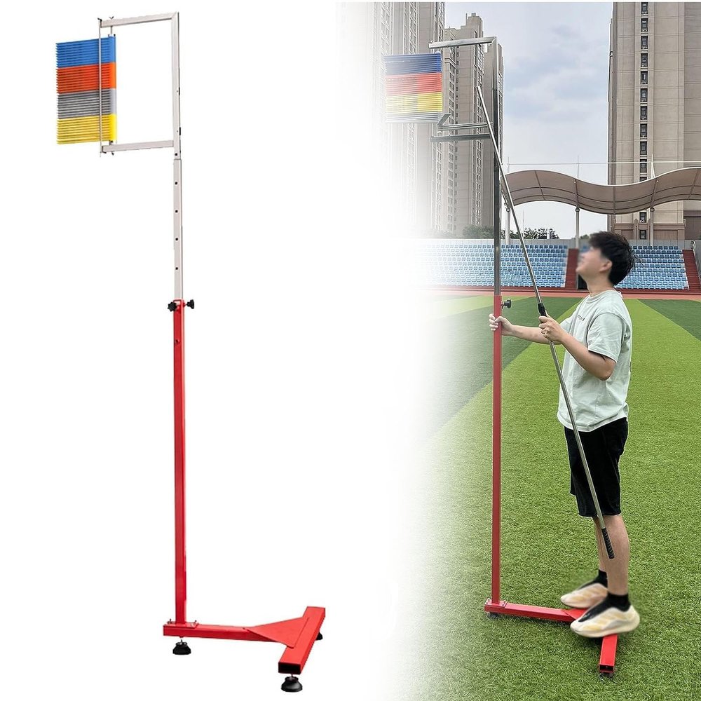 GEHPYYDS Adjustable Vertical Jump Tester, 1.7-3.6m Jump Measurement Tool Stick Pole, Vertical Challenger Tester for Basketball and Volleyball, Jump Training Equipment for School Gyms