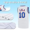 Resbai Mens Basketball Jersey #10 Bugs Halloween Costumes Space 90S Movie Jersey (#10 White Medium) view 2