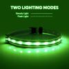 Illumifun LED Running Belt, USB Rechargeable LED Waistband, Elastic Wearable Waist Light for Running Cycling Camping Walking (Neon Green) view 2