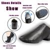 Asyusyu Dance Jazz Shoes,Soft Leather Dance Slippers for Women/Men-Black,4.5,Pointed-Toe view 3