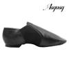 Asyusyu Dance Jazz Shoes,Soft Leather Dance Slippers for Women/Men-Black,4.5,Pointed-Toe view 4