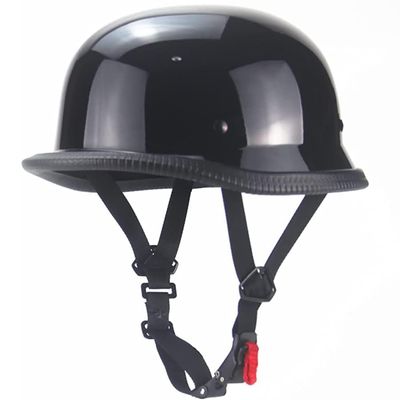Vintage Motorcycle Helmet, German Retro Style Half Helmet ECE/DOT Approved German Style Half Helmet Motorcycle Cruiser Scooter Cool Helmet for Men and Women (A,Medium)