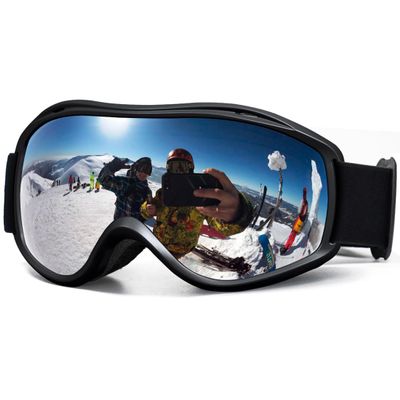 AVV Ski Goggles UV Protection, Anti-Fog Snowboard Snow Goggles OTG for Men Women Adults & Youths
