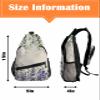 Sling Backpack, Farmhouse Eucalyptus Purple Hydrangea Plants Linen Waterproof Lightweight Small Sling Bag, Travel Chest Bag Crossbody Shoulder Bag Hiking Daypack for Women Men view 3