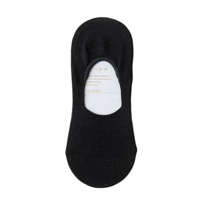 Yizelli 3 Pairs Breathable No Show Socks for Women Girls Cotton Low Cut Non-slip Summer Invisible Socks (Black)