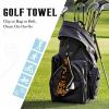 SEVENBABU Golf Towels for Golf Bags with Clip - Funny Microfiber Waffle Pattern Golf Towel Happy Halloween Haunted House Ghoust Pumpkin Golf Accessories for Men and Women Gifts 24x16 Inch view 3