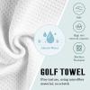 SEVENBABU Golf Towels for Golf Bags with Clip - Funny Microfiber Waffle Pattern Golf Towel Happy Halloween Haunted House Ghoust Pumpkin Golf Accessories for Men and Women Gifts 24x16 Inch view 4