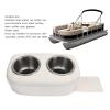Pontoon Cup Holder, Pontoon Cup Holder with Double Stainless Steel Cup Holder Portable Drink Bottle Holder for RV Yachet Boat Car (White) view 2