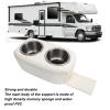 Pontoon Cup Holder, Pontoon Cup Holder with Double Stainless Steel Cup Holder Portable Drink Bottle Holder for RV Yachet Boat Car (White) view 4