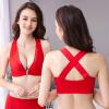 XWSM Big Size Sexy Lace Bra for Women Wedding Party Front Closure Push Up Brassiere Bralette Wireless Underwear Lingerie Top (Color : Beige, Size : 95/42E) view 3