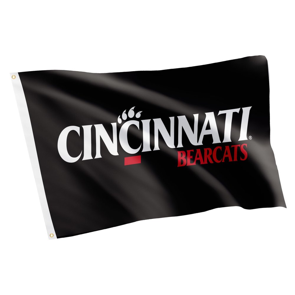 Desert Cactus University of Cincinnati UC Flag - 3 x 5 Feet Bearcats Banner, Indoor/Outdoor Durable Fabric, 100% Polyester Design (Style F)