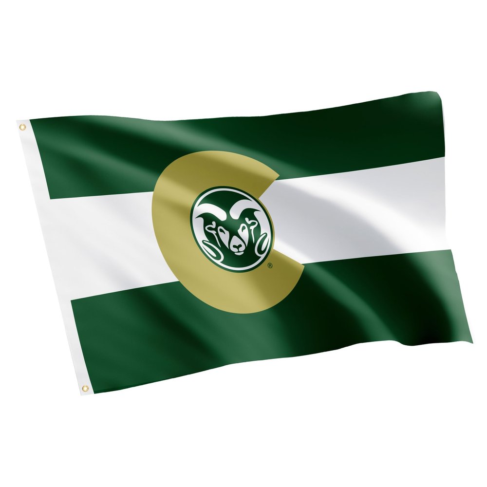 Desert Cactus Colorado State University CSU Flag - 3 x 5 Feet Rams Banner, Indoor/Outdoor Durable Fabric, 100% Polyester Design (Style T)