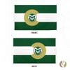 Desert Cactus Colorado State University CSU Flag - 3 x 5 Feet Rams Banner, Indoor/Outdoor Durable Fabric, 100% Polyester Design (Style T) view 2